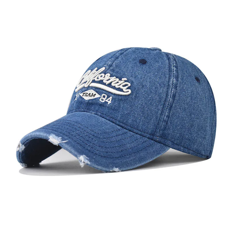 denim baseball cap for women men unisex style fashion letters embroidered cotton soft top spring summer caps jeans blue
denim baseball cap for women men unisex style fashion letters embroidered cotton soft top spring summer caps jeans blue