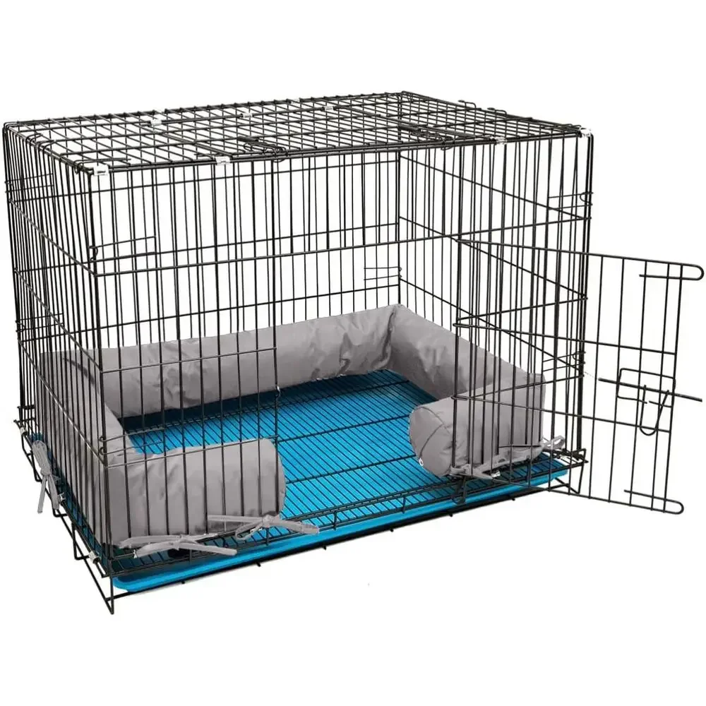 Waterproof Dog Crate with Reinforced Ties, Durable Zippers, Removable Cover, Grey, 48L x 30W
Waterproof Dog Crate with Reinforced Ties, Durable Zippers, Removable Cover, Grey, 48L x 30W