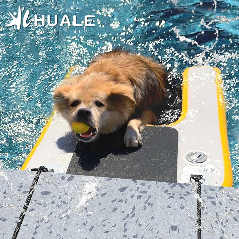 Huale Drop Stitch Fabric Eva Inflatable Dog Ramp Outdoor Water Dog Ramp For Yacht
Huale Drop Stitch Fabric Eva Inflatable Dog Ramp Outdoor Water Dog Ramp For Yacht