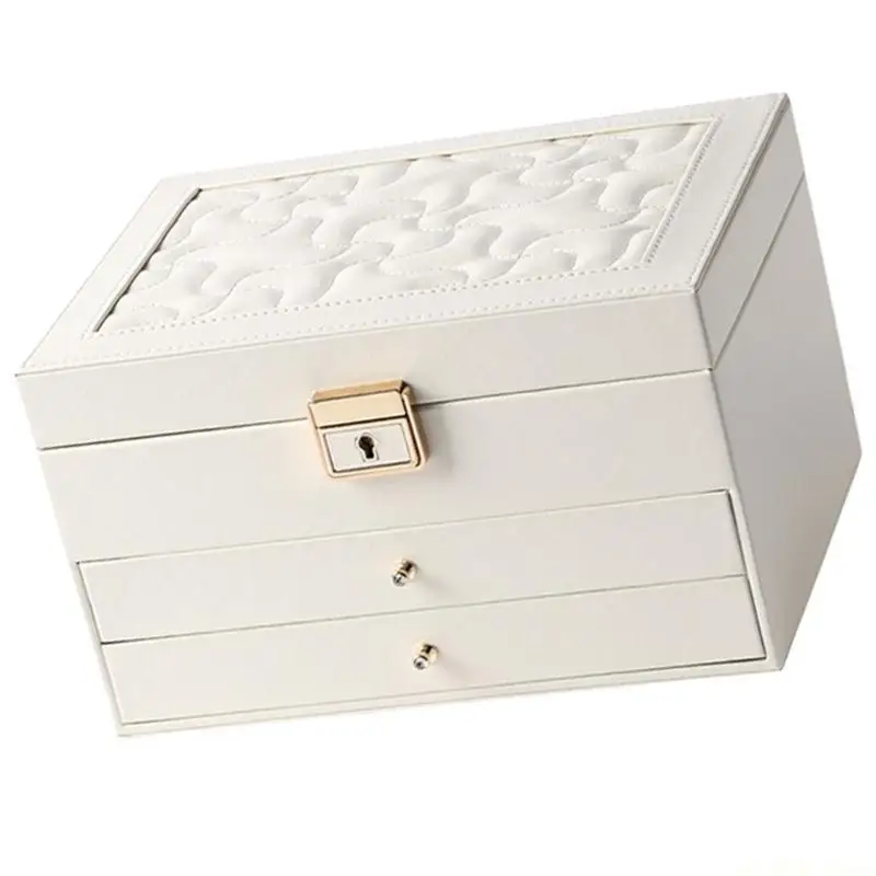 D46E Стильный многослойный сундук для ювелирных изделий Многослойный ящик для хранения ювелирных изделий Удобная искусственная
D46E Стильный многослойный сундук для ювелирных изделий Многослойный ящик для хранения ювелирных изделий Удобная искусственная