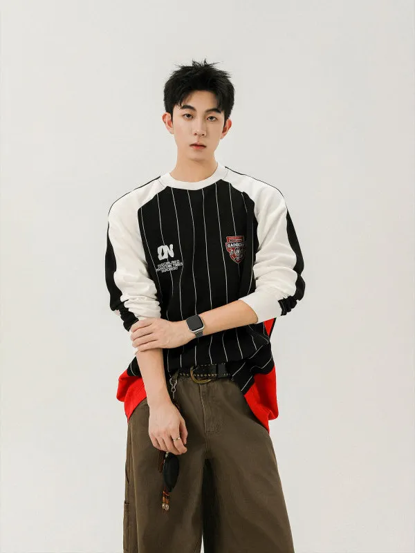 American Sle Retro Striped Color Blo oulder Sve Long Sve Sport T irt Men Casual Loose Versatile Couple Ciwalk...
American Sle Retro Striped Color Blo oulder Sve Long Sve Sport T irt Men Casual Loose Versatile Couple Ciwalk...