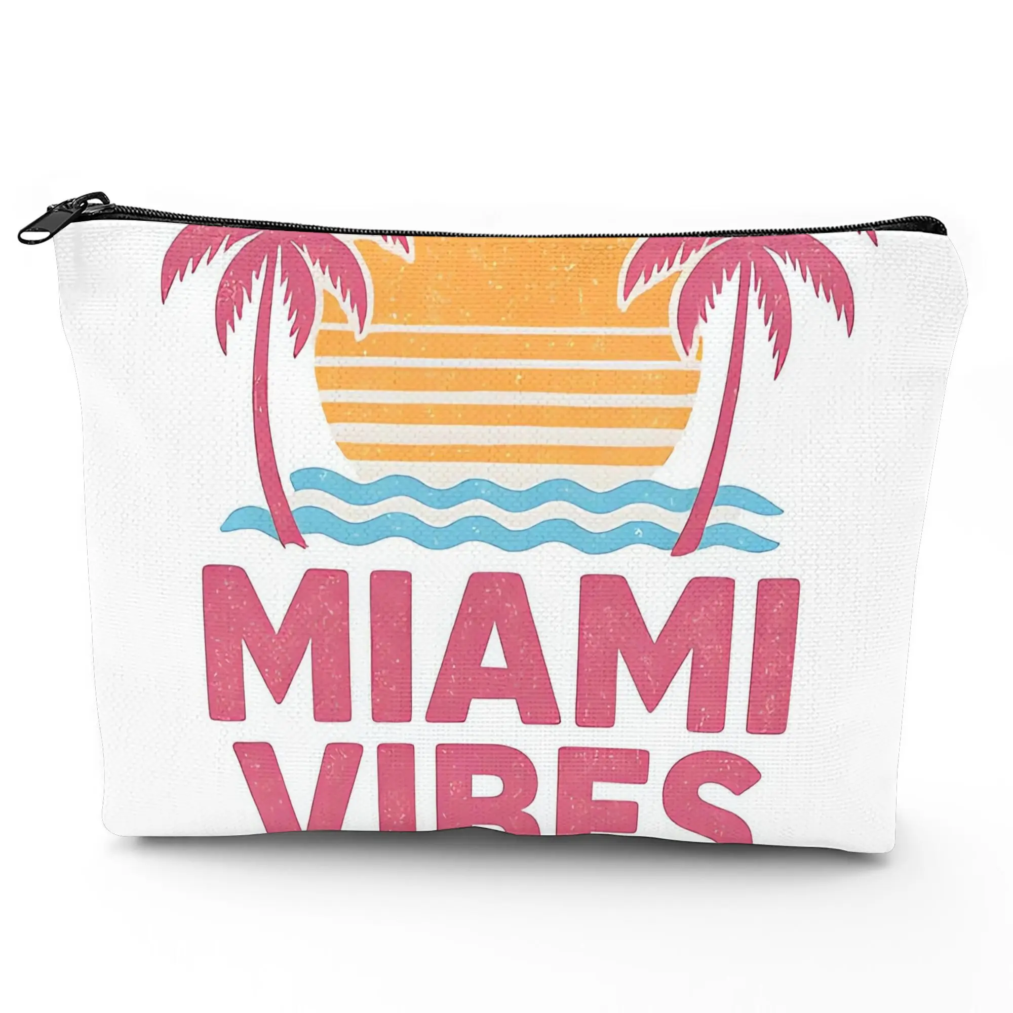 Miami Vibes Retro Palm Tree Miami Text Makeup Bag Beige Pink Travel Friendly Case Durable Pouch for Beach Themed Gift
Miami Vibes Retro Palm Tree Miami Text Makeup Bag Beige Pink Travel Friendly Case Durable Pouch for Beach Themed Gift
