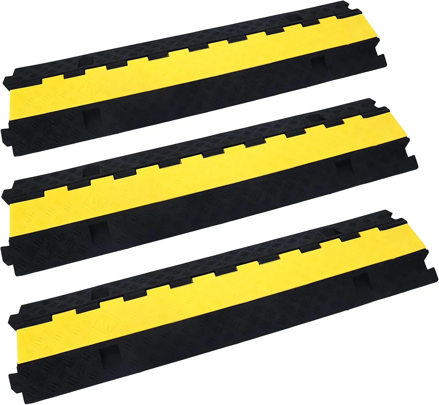 Cable Ramp 2 Channel Cord Protector, 3 Pack - 39.4"x9.8"x1.7" Rubber Plastic Wire Cover for Driveway, Outdoor Use
Cable Ramp 2 Channel Cord Protector, 3 Pack - 39.4"x9.8"x1.7" Rubber Plastic Wire Cover for Driveway, Outdoor Use