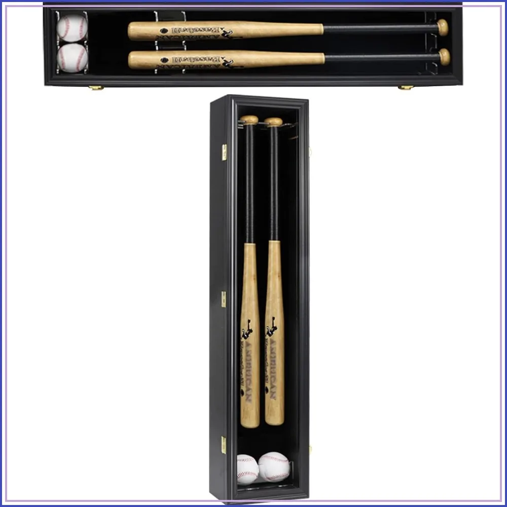 2 Baseball Bat Display Case Wooden Frame Acrylic Transparent Door Wall Mounted Shadow Box Vertical or Horizontal, UV Protection-Lock
2 Baseball Bat Display Case Wooden Frame Acrylic Transparent Door Wall Mounted Shadow Box Vertical or Horizontal, UV Protection-Lock