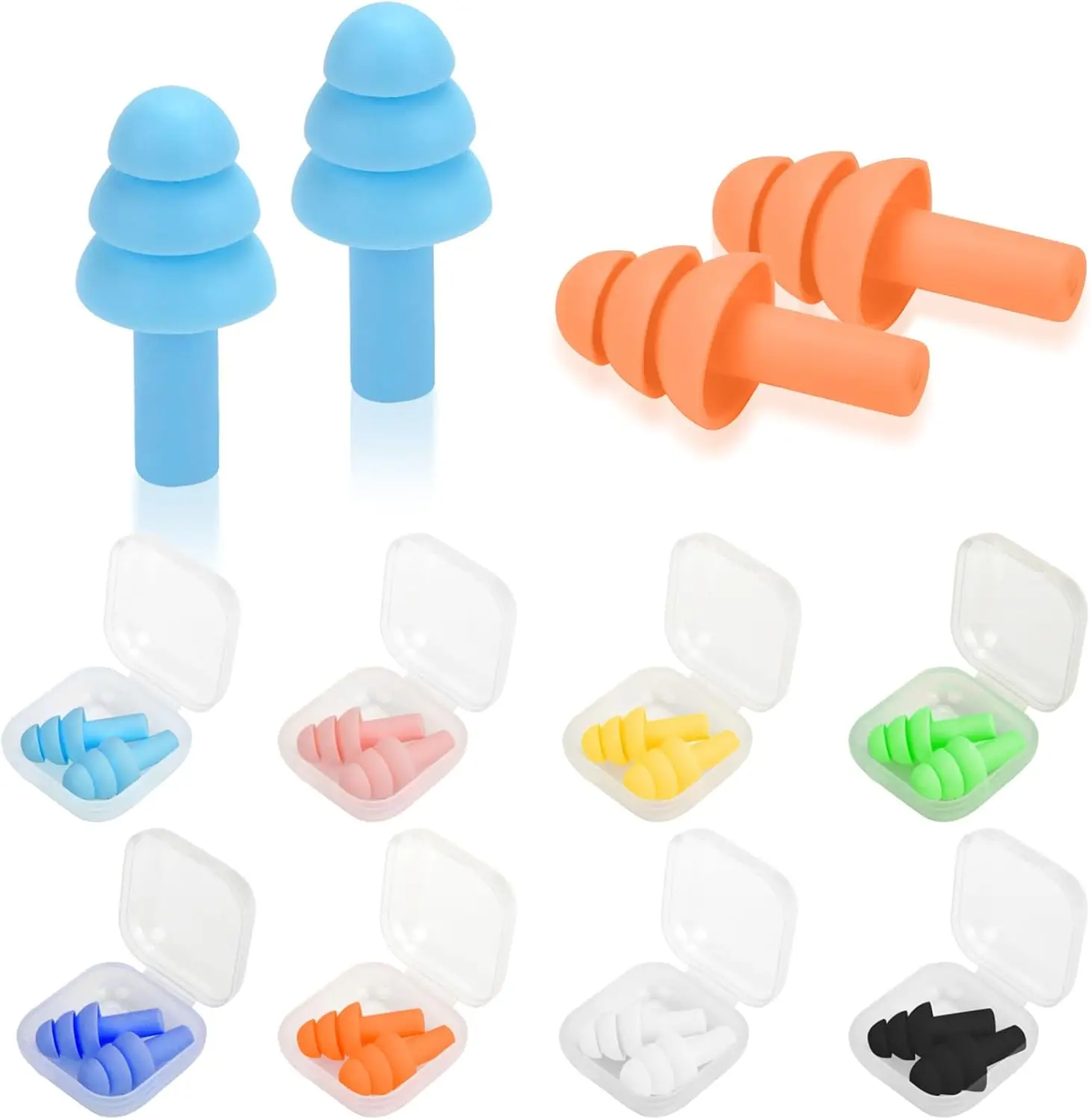 Reusable Silicone Earplugs for Swimming, Sleeping, Noise Reduction, 8 Colors
Reusable Silicone Earplugs for Swimming, Sleeping, Noise Reduction, 8 Colors