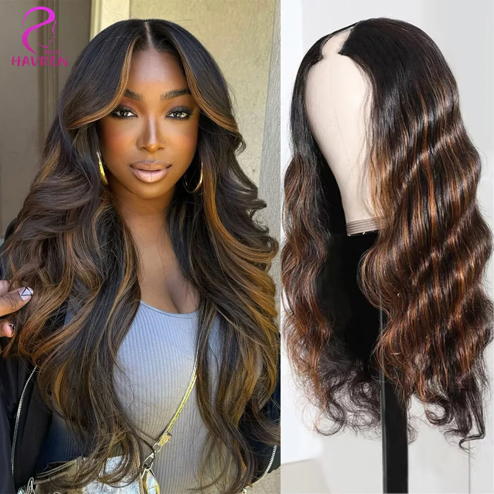 V Part Human Hair Wig Body Wave 1B30 Highlight Ombre Brown 18-36 Inch Wear & Go Glueless Wigs for Black Women Colored Virgin Hair Vpart Wig No Glue Zero Leave Out V-Shape Wavy Hair Wigs High Density Breathable Secure Clips Long Wave
V Part Human Hair Wig Body Wave 1B30 Highlight Ombre Brown 18-36 Inch Wear & Go Glueless Wigs for Black Women Colored Virgin Hair Vpart Wig No Glue Zero Leave Out V-Shape Wavy Hair Wigs High Density Breathable Secure Clips Long Wave