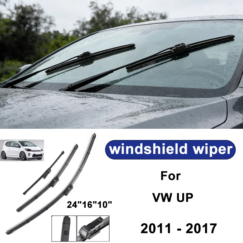 For VW UP 2011-2017 car windshield front/rear wipers, silent wiper blades, car blade brush accessories
For VW UP 2011-2017 car windshield front/rear wipers, silent wiper blades, car blade brush accessories
