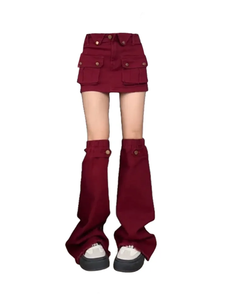 Harajuku Red Pencil Skirts Pockets Gyaru Korean Fashion Clubwear All-match Casual Kpop Vintage A-Line Skirts Coquette Party Prom
Harajuku Red Pencil Skirts Pockets Gyaru Korean Fashion Clubwear All-match Casual Kpop Vintage A-Line Skirts Coquette Party Prom