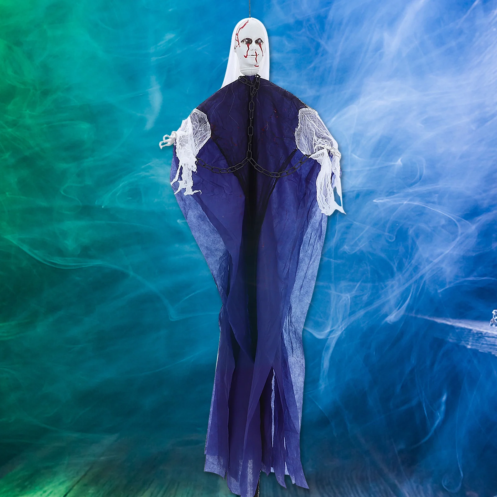 White Haired Blood Faced Hanging Ghost Decoration Sound Activated Led Eyes For Halloween Indoor Outdoor Yard Porch
White Haired Blood Faced Hanging Ghost Decoration Sound Activated Led Eyes For Halloween Indoor Outdoor Yard Porch