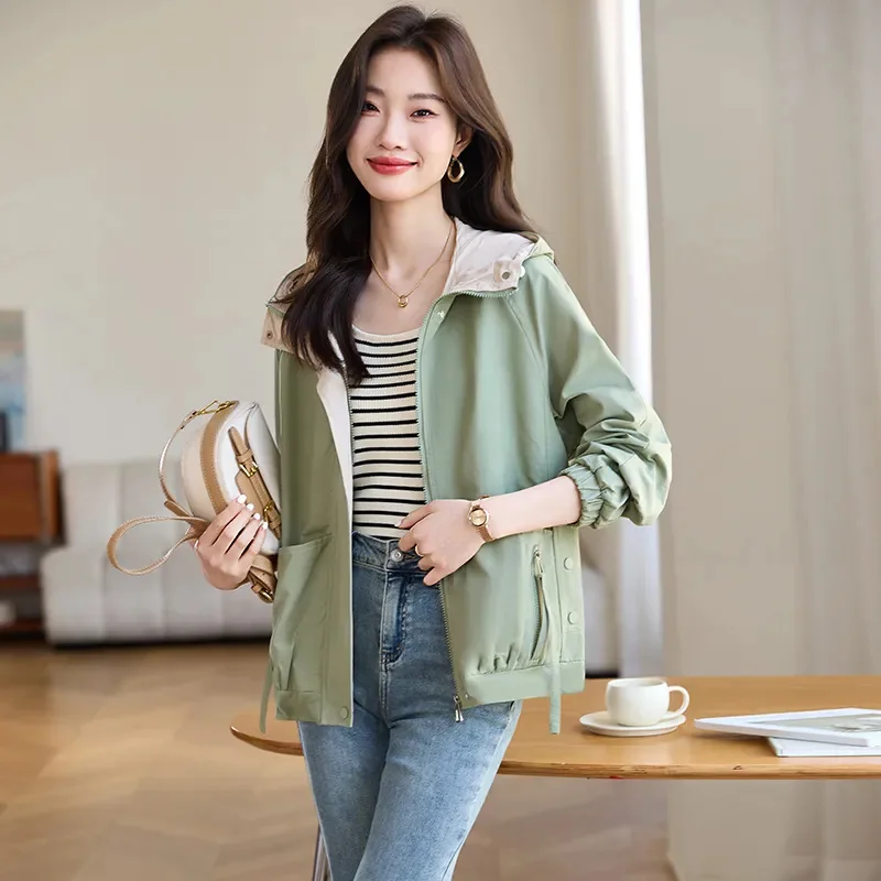 Fashion Trench Coat Women 2026New Spring Autumn Windbreaker Jacket Female Joker Loose Hooded Outerwear Casual Frock Overcoat Top
Fashion Trench Coat Women 2026New Spring Autumn Windbreaker Jacket Female Joker Loose Hooded Outerwear Casual Frock Overcoat Top