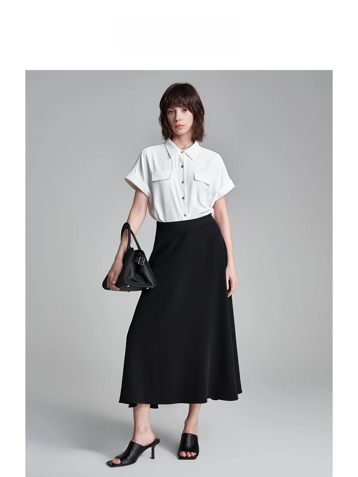 LeLenth Black A-Line Midi Skirt High Waist Slimming Drapey Interview Professional Suit Half-length Women's Fashion Spring 2024
LeLenth Black A-Line Midi Skirt High Waist Slimming Drapey Interview Professional Suit Half-length Women's Fashion Spring 2024