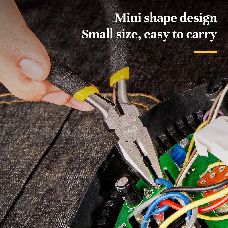  Deli 4.5-inch Handmade Mini Pliers Multi functional Slant Mouth Pliers Sharp Mouth Pliers DIY Jewelry Home Hardware Hand Tools
Deli 4.5-inch Handmade Mini Pliers Multi functional Slant Mouth Pliers Sharp Mouth Pliers DIY Jewelry Home Hardware Hand Tools