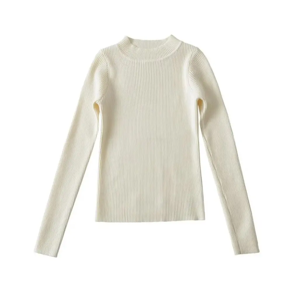 Women's Long-Sleeved Sweater 23 MG Tight Fit Solid Color Half Turtleneck Bottoming Shirt Top for Autumn Winter
Women's Long-Sleeved Sweater 23 MG Tight Fit Solid Color Half Turtleneck Bottoming Shirt Top for Autumn Winter