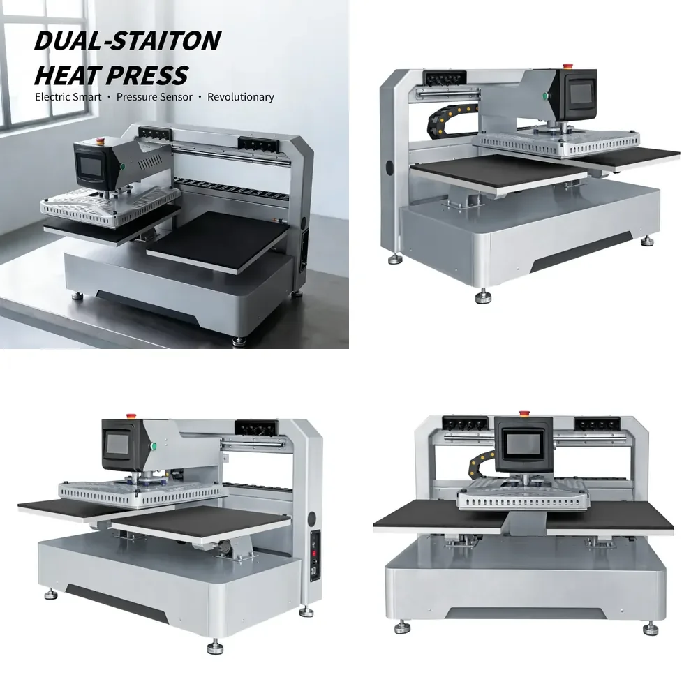 New Style 16x20 Electric Automatic Double Station Heat Press Machine for T-Shirt Sublimation Printing
New Style 16x20 Electric Automatic Double Station Heat Press Machine for T-Shirt Sublimation Printing