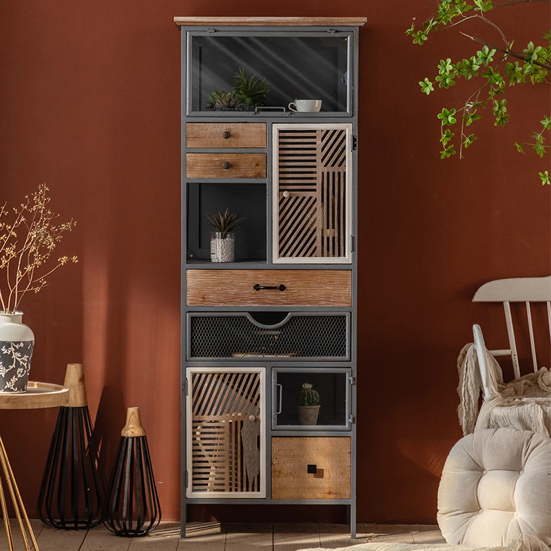 Old wrought iron chest storage cabinet B & B bar decoration blind box figure display cabinet
Old wrought iron chest storage cabinet B & B bar decoration blind box figure display cabinet