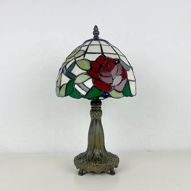 8-Inch Tiffany stained glass lamp, retro simple rose desk lamp decoration, suitable for home living room bedroom
8-Inch Tiffany stained glass lamp, retro simple rose desk lamp decoration, suitable for home living room bedroom