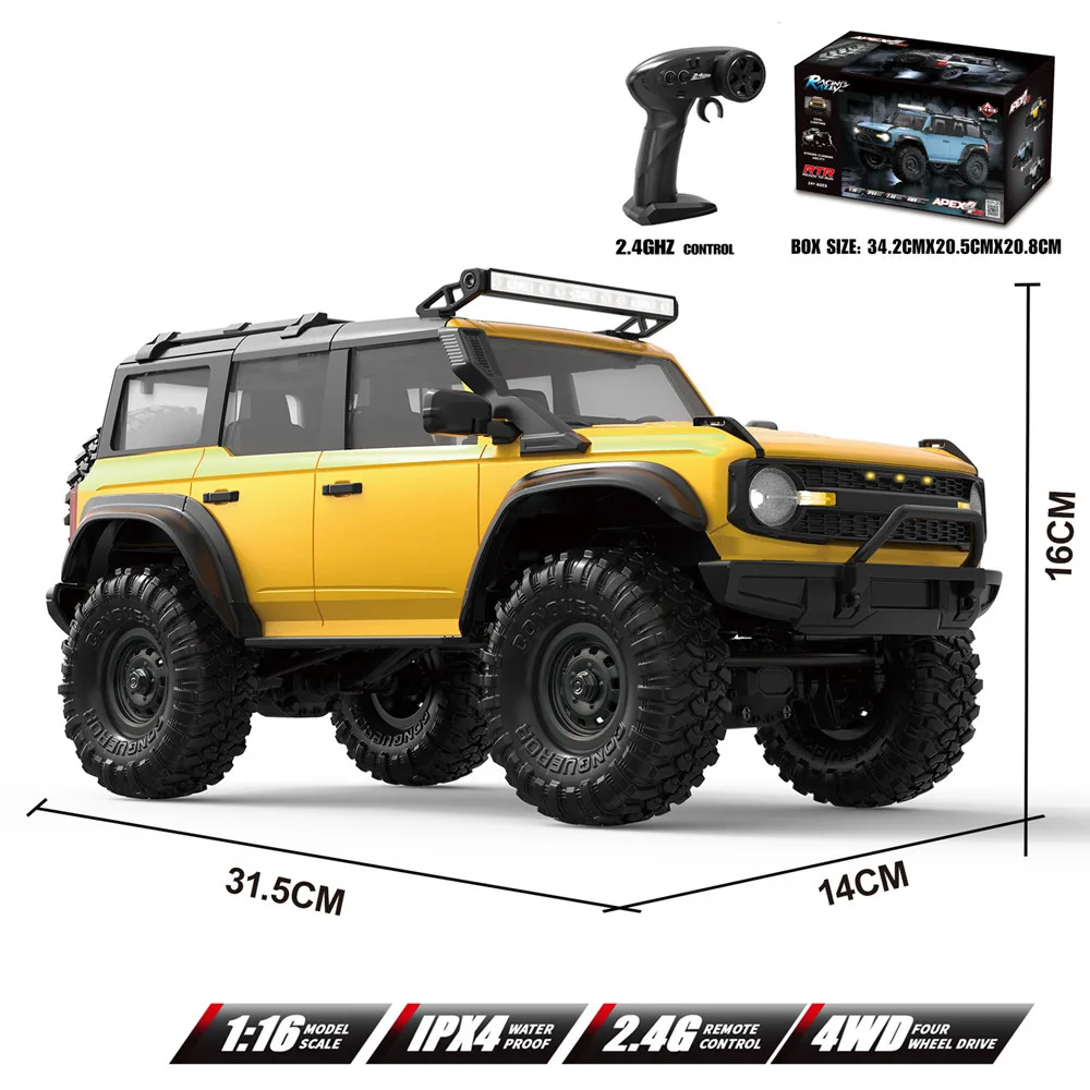 New R1601-09 1:16 Full Scale RC Car Ford Horse Climbing Car Four-Wheel Drive Off-Road Model Remote Control Car Boys Toys Gifts
New R1601-09 1:16 Full Scale RC Car Ford Horse Climbing Car Four-Wheel Drive Off-Road Model Remote Control Car Boys Toys Gifts