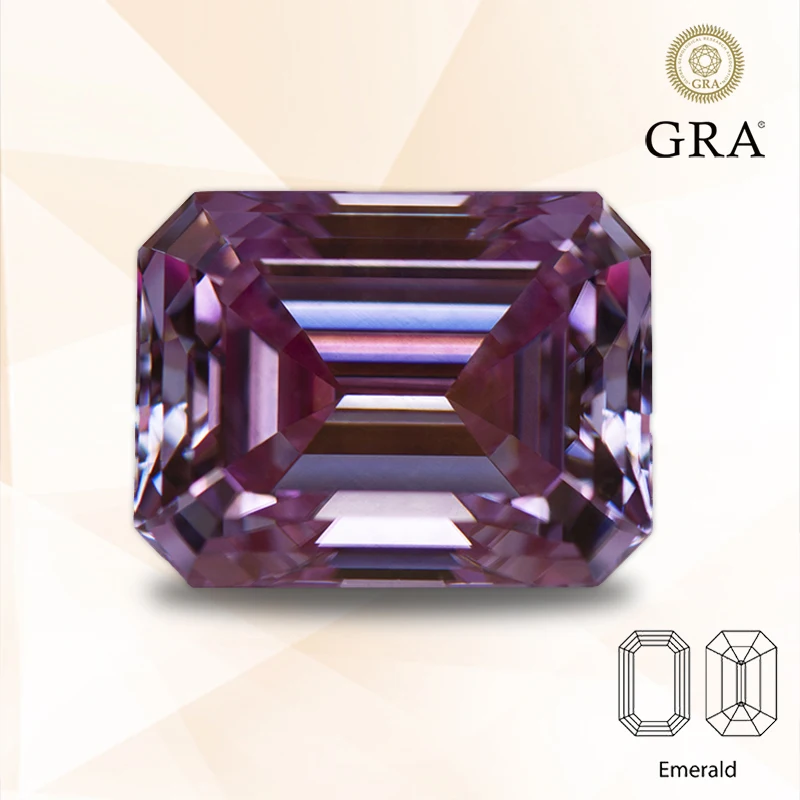 Moissanite Sakura Pink Color Emerald Cut Gemstone Lab Grown Diamond Charms Jewelry Making Materials with GRA Certificate
Moissanite Sakura Pink Color Emerald Cut Gemstone Lab Grown Diamond Charms Jewelry Making Materials with GRA Certificate