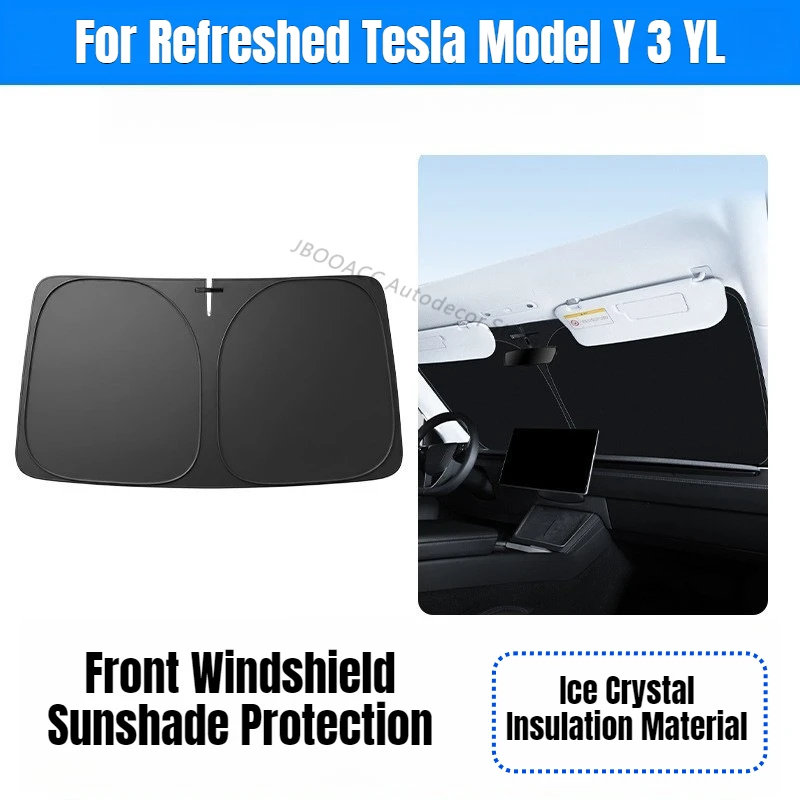 For Tesla Model Y 3 YL Refreshed Car Front Windshield Sunshades Pad Anti-UV Sun Shade Protection Heat Insulation Accessories
For Tesla Model Y 3 YL Refreshed Car Front Windshield Sunshades Pad Anti-UV Sun Shade Protection Heat Insulation Accessories