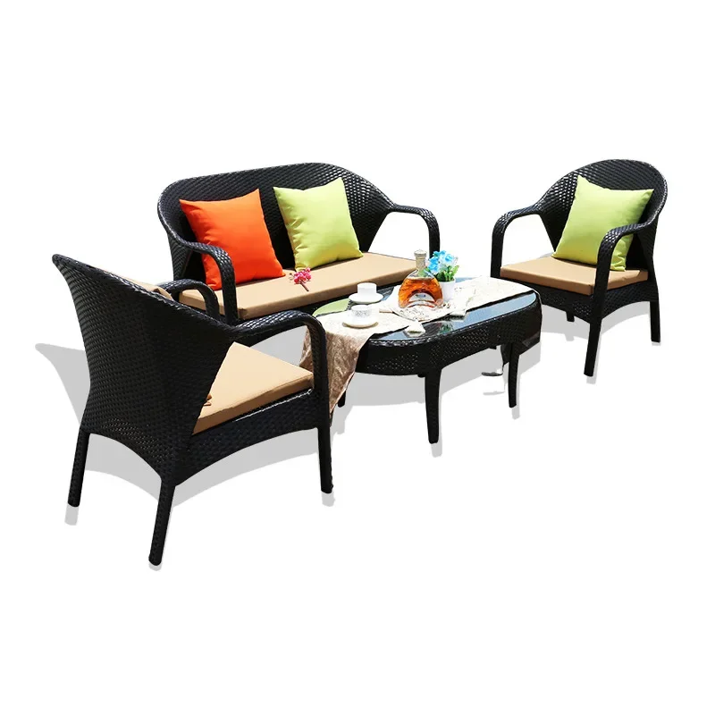 Outdoor furniture rattan sofa, open-air leisure balcony single and double rattan chair, garden chair, coffee table combination
Outdoor furniture rattan sofa, open-air leisure balcony single and double rattan chair, garden chair, coffee table combination
