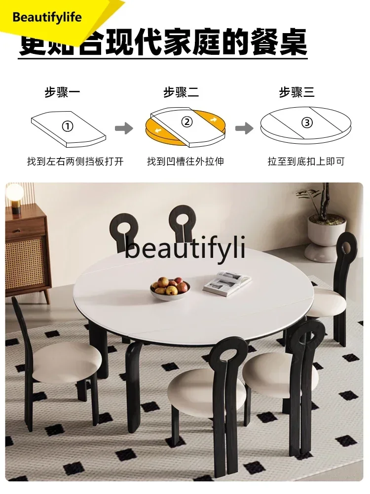 Q181 1 Solid wood dining table Rectangle household wabi style creative matte new rock slab dining table
Q181 1 Solid wood dining table Rectangle household wabi style creative matte new rock slab dining table