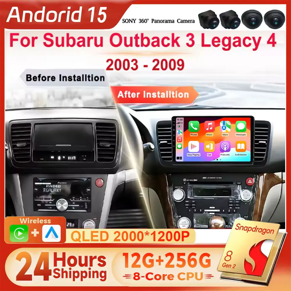 Android 15 Car Stereo Radio Multimedia Video Player GPS 5G CarPlay for Subaru Legacy 4 Outback 3 2003-2009
Android 15 Car Stereo Radio Multimedia Video Player GPS 5G CarPlay for Subaru Legacy 4 Outback 3 2003-2009