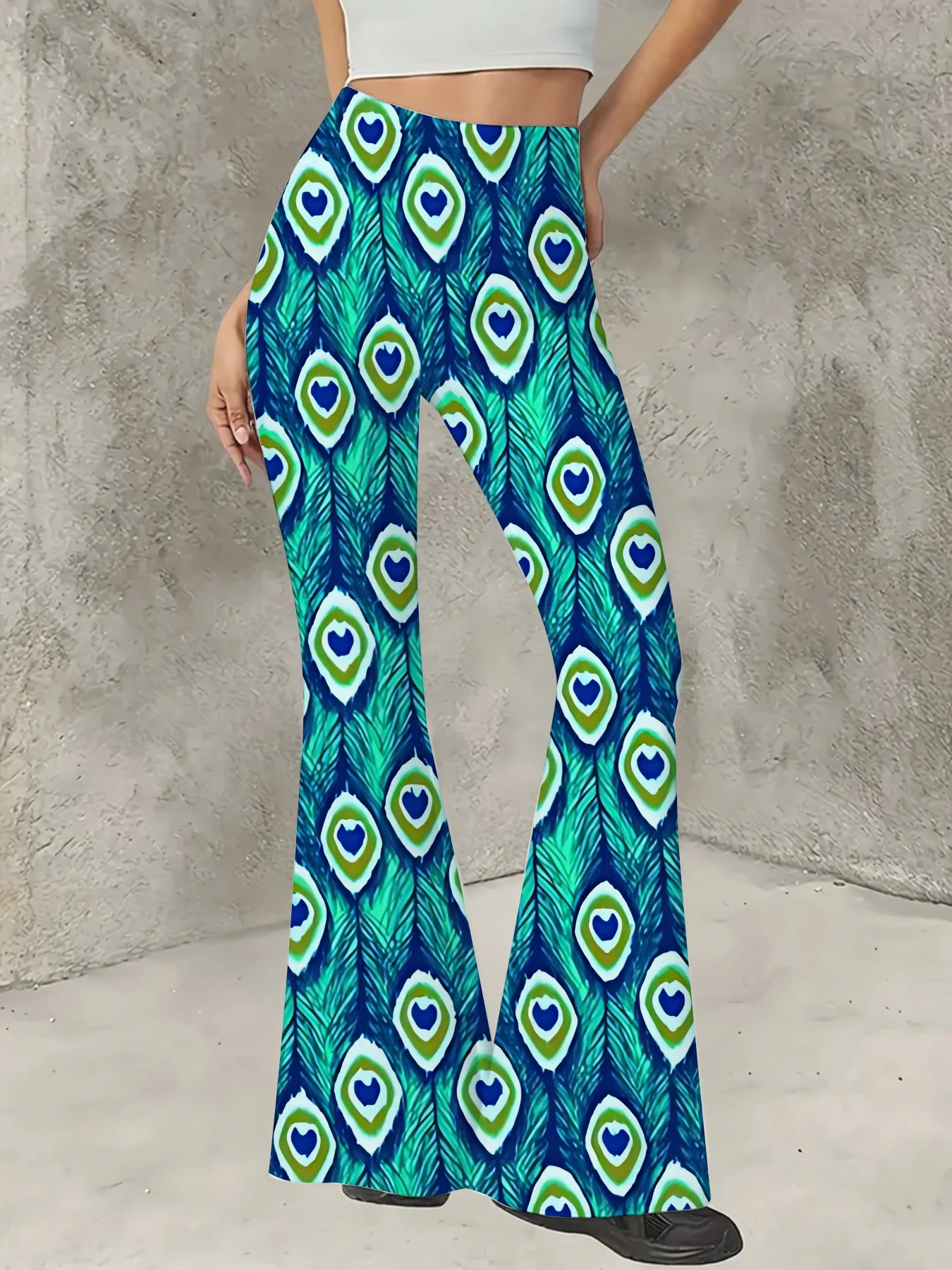 Women's Boho Printed Flare Pants Vintage Knit High Waist Wide Leg Trousers
Women's Boho Printed Flare Pants Vintage Knit High Waist Wide Leg Trousers