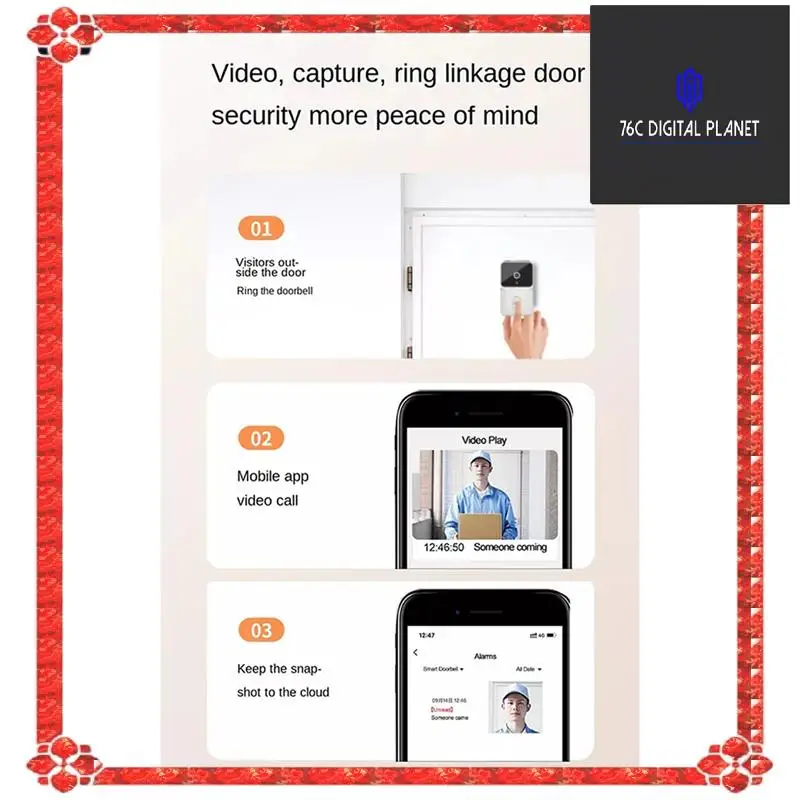 Wifi Doorbell Home Tuya Wifi Wireless Doorbell DC AC Battery Powered Camera Bell With Alexa Google Doorbell Camera(B) Durable
Wifi Doorbell Home Tuya Wifi Wireless Doorbell DC AC Battery Powered Camera Bell With Alexa Google Doorbell Camera(B) Durable