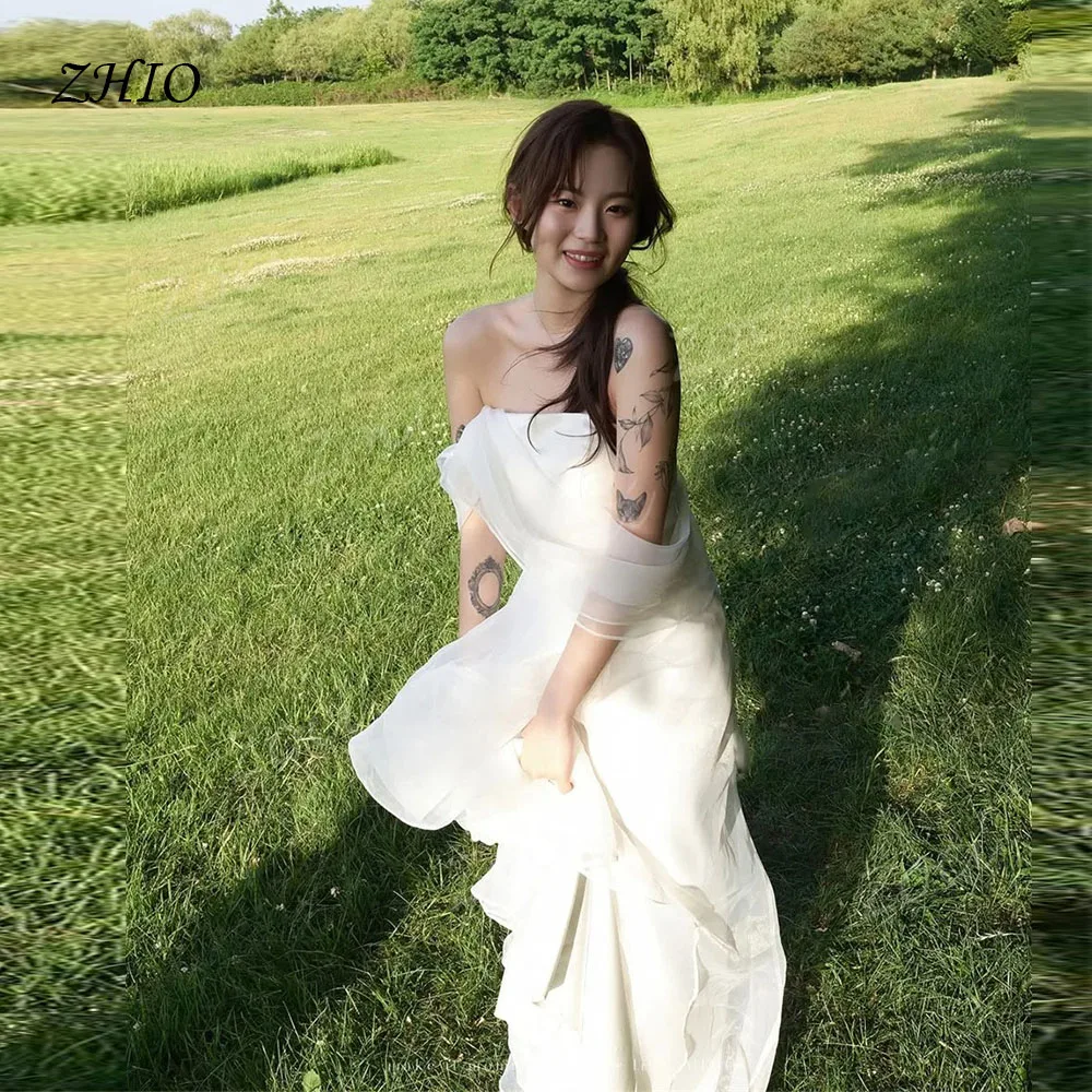 ZHIO Simple A-line Organza Korean Wedding Dress Customized Corset Bridal Outdoor Wedding Shooting Dresses Romantic Ceremony
ZHIO Simple A-line Organza Korean Wedding Dress Customized Corset Bridal Outdoor Wedding Shooting Dresses Romantic Ceremony