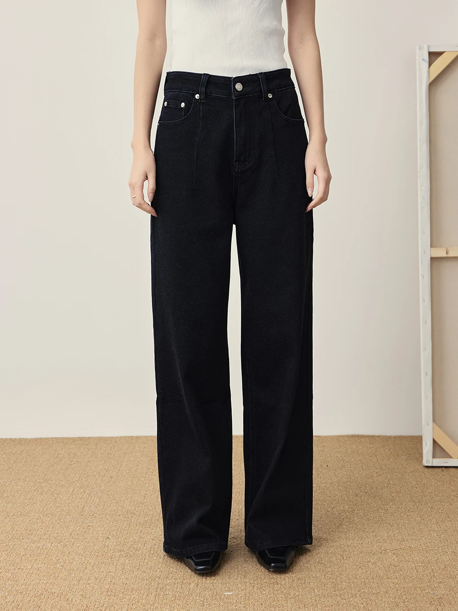 High Waist Straight Leg Black Denim Jeans Slim Fit Loose Women's Casual Cotton Pants Caremind New Style Fashionable
High Waist Straight Leg Black Denim Jeans Slim Fit Loose Women's Casual Cotton Pants Caremind New Style Fashionable