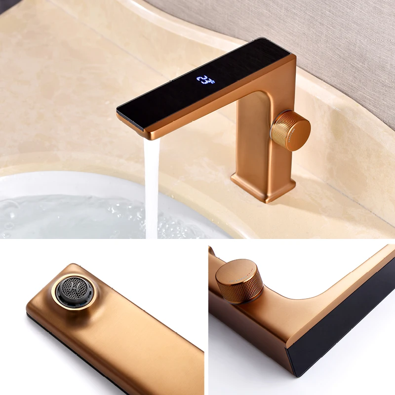 Digital Bathroom Faucet Display Tap Led Bathroom Washbasin Intelligent Vanity Modern Tap Hot and Cold Water Mixer Sink Tap
Digital Bathroom Faucet Display Tap Led Bathroom Washbasin Intelligent Vanity Modern Tap Hot and Cold Water Mixer Sink Tap