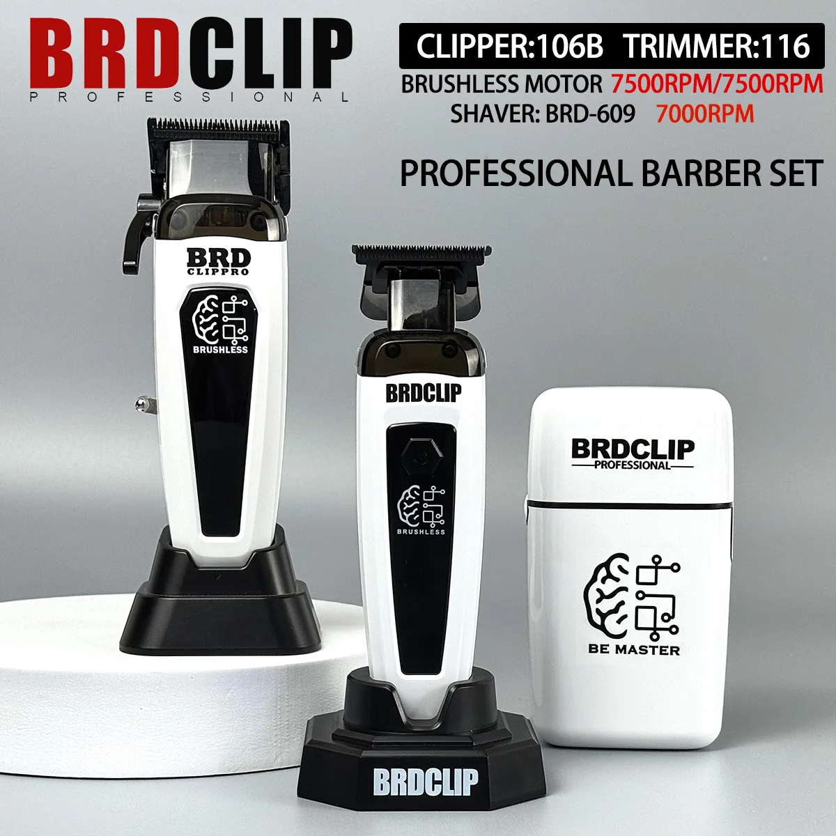Профессиональная машинка для стрижки волос BRDCLIP 106B 117 609, машинка для стрижки волос с бесщеточным двигателем, 7500 об/мин, триммер для волос DLC, лезвие 7500 об/мин с базой, бритва 7000 об/мин
Профессиональная машинка для стрижки волос BRDCLIP 106B 117 609, машинка для стрижки волос с бесщеточным двигателем, 7500 об/мин, триммер для волос DLC, лезвие 7500 об/мин с базой, бритва 7000 об/мин