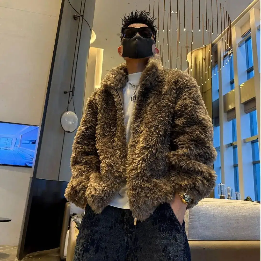 Men's Plu Jaet Cotton Filled Warmth Faionable Winter Retro Sle Fake Fur Leather Coat Trendy Five Sve Length
Men's Plu Jaet Cotton Filled Warmth Faionable Winter Retro Sle Fake Fur Leather Coat Trendy Five Sve Length