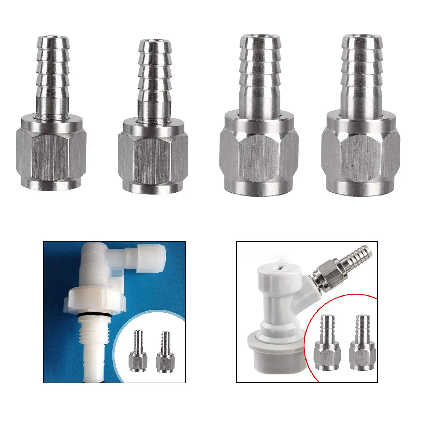 Соединитель-фитинг из нержавеющей стали с прямым штуцером для топливных шлангов, водопроводных труб, воздуховодов и проектов для домашнего пивоварения
Соединитель-фитинг из нержавеющей стали с прямым штуцером для топливных шлангов, водопроводных труб, воздуховодов и проектов для домашнего пивоварения