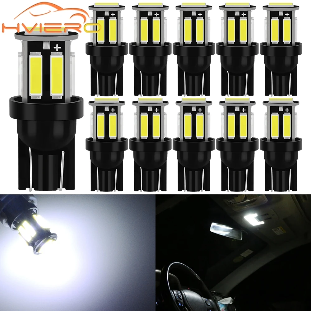 10PCS Car Wedge Turn Signal Reverse Licenses Plates Trunk Lamps W5W T10 Led 7020 10SMD White Bulbs Auto Width Lights Waterproof
10PCS Car Wedge Turn Signal Reverse Licenses Plates Trunk Lamps W5W T10 Led 7020 10SMD White Bulbs Auto Width Lights Waterproof