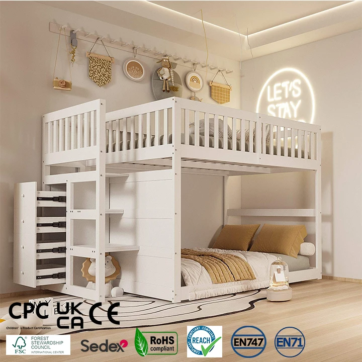 Solid Wood Double Decker Bed Kids' Storage Guest Bed with Excellent Space Utilisation
Solid Wood Double Decker Bed Kids' Storage Guest Bed with Excellent Space Utilisation