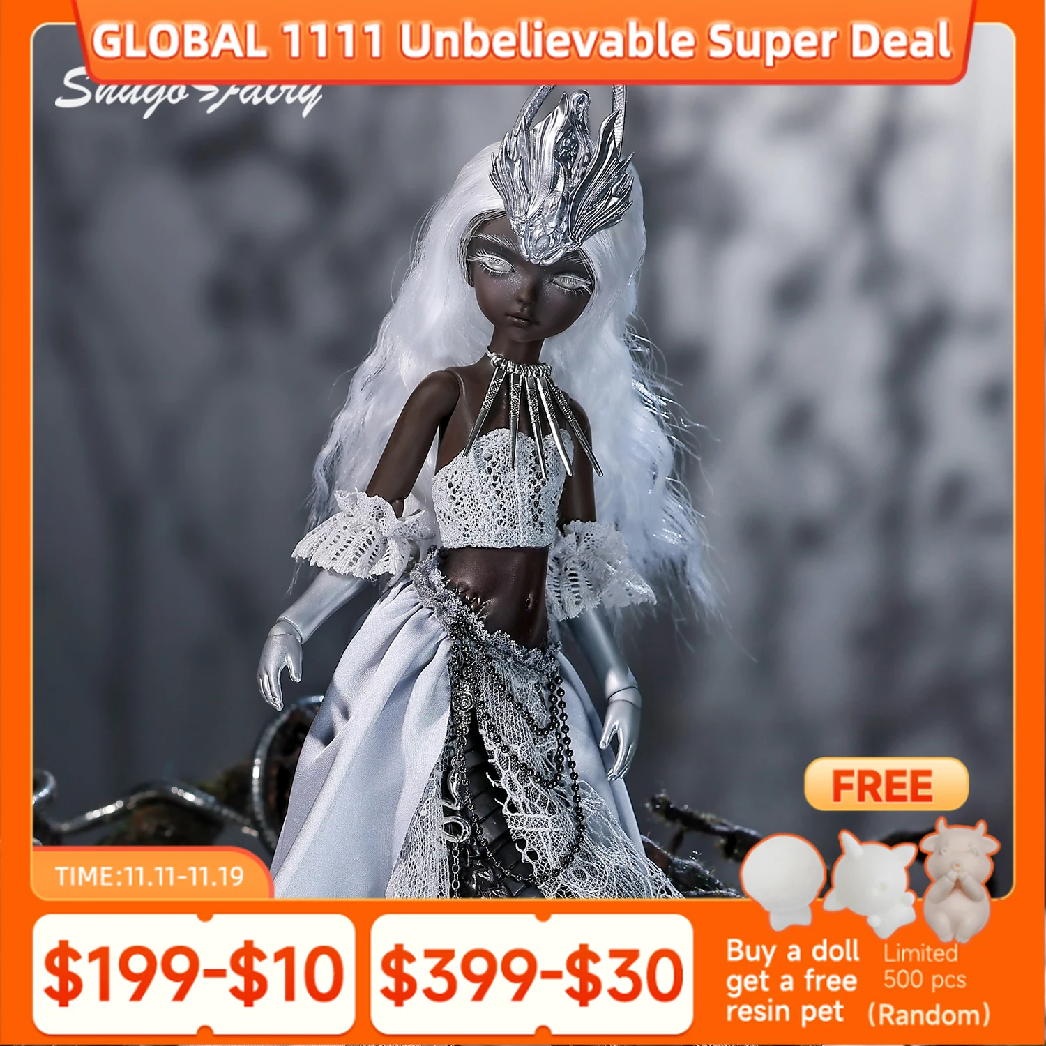 Virelai C аниме Bjd кукла 1/6 полный комплект полумонстр длинный скакальный хвост Shugafairy оригинальные шарнирные куклы Tengshe Bjd
Virelai C аниме Bjd кукла 1/6 полный комплект полумонстр длинный скакальный хвост Shugafairy оригинальные шарнирные куклы Tengshe Bjd