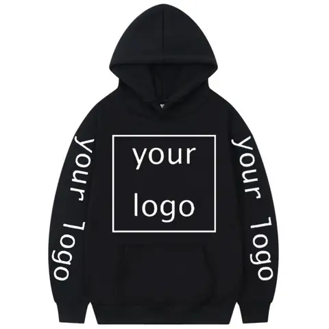 2026 Free Customization of Your Design Logo Graphic Printing Hoodie Fashion Casual Hooded Sweatshirt Men and Women Spring and Au