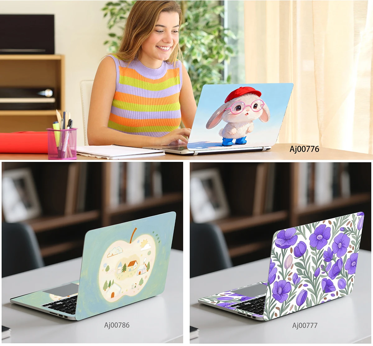 2pcs Fruit&Floral Laptop Skin Sticker, Waterproof Anti-scratch Vinyl Decal, Removable Protective Cover for MacBook Lenovo Dell
2pcs Fruit&Floral Laptop Skin Sticker, Waterproof Anti-scratch Vinyl Decal, Removable Protective Cover for MacBook Lenovo Dell