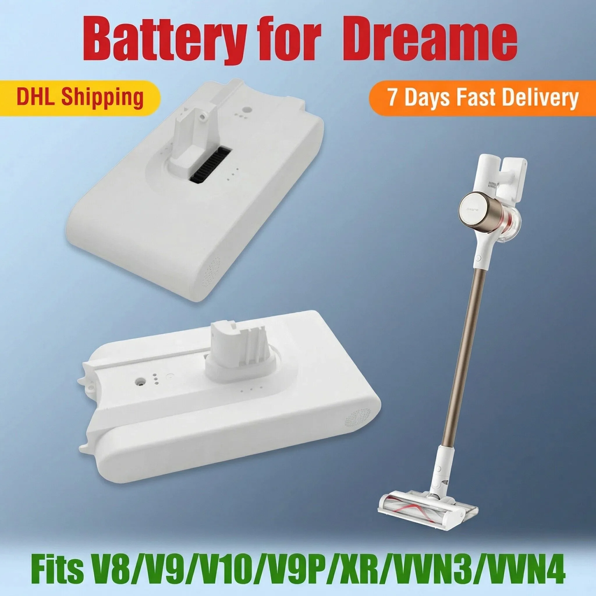 Lithium Ion Replacement Battery For Dreame V8 V9 V9P V10 XR VVN3 VVN4 Handheld Cordless Vacuum Cleaner Parts
Lithium Ion Replacement Battery For Dreame V8 V9 V9P V10 XR VVN3 VVN4 Handheld Cordless Vacuum Cleaner Parts