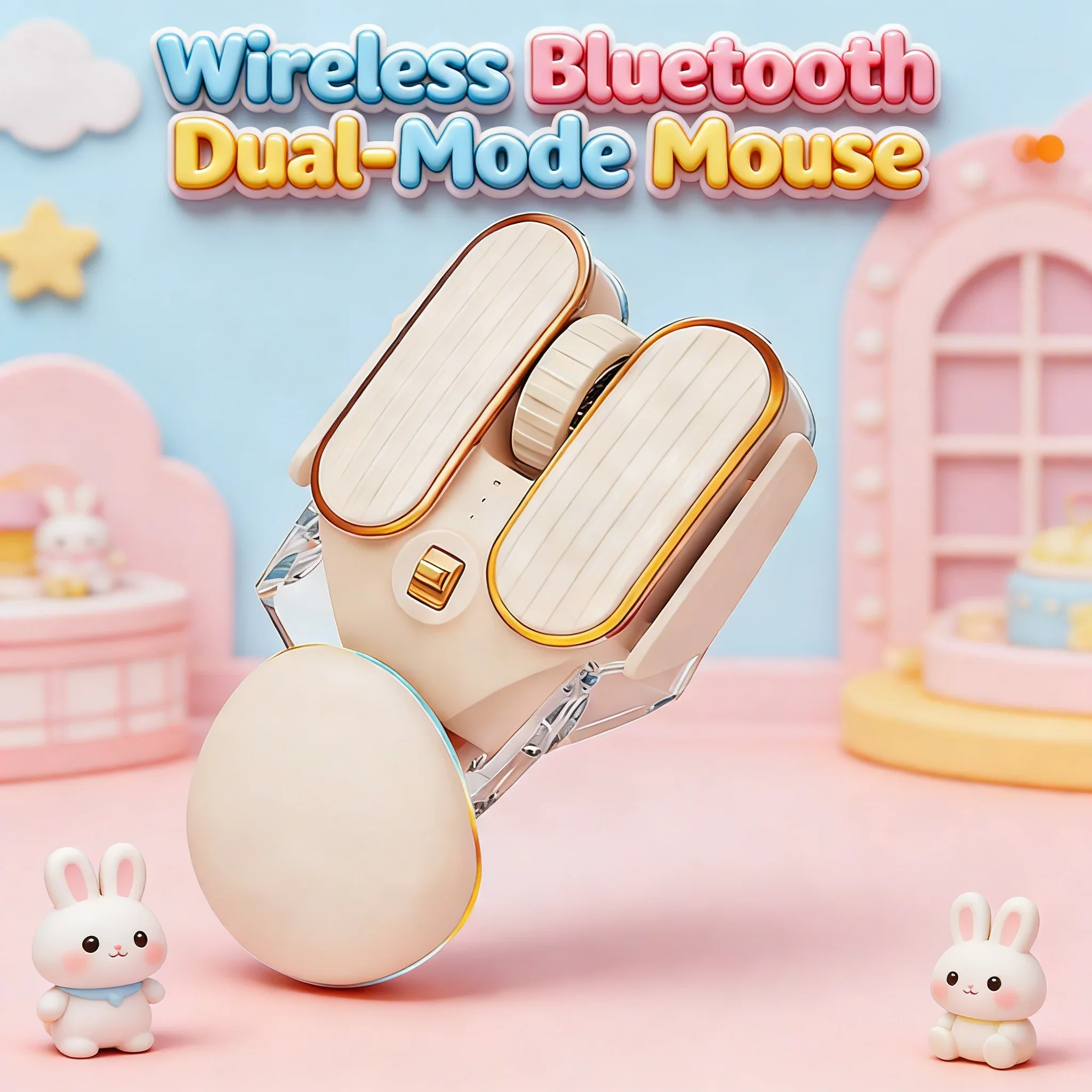 Беспроводная мышь Cute Rabbit, 2,4G, Bluetooth, двухрежимная, перезаряжаемая, бесшумная, с RGB-подсветкой, 2400 точек на дюйм, для офиса, для ноутбука, ПК
Беспроводная мышь Cute Rabbit, 2,4G, Bluetooth, двухрежимная, перезаряжаемая, бесшумная, с RGB-подсветкой, 2400 точек на дюйм, для офиса, для ноутбука, ПК