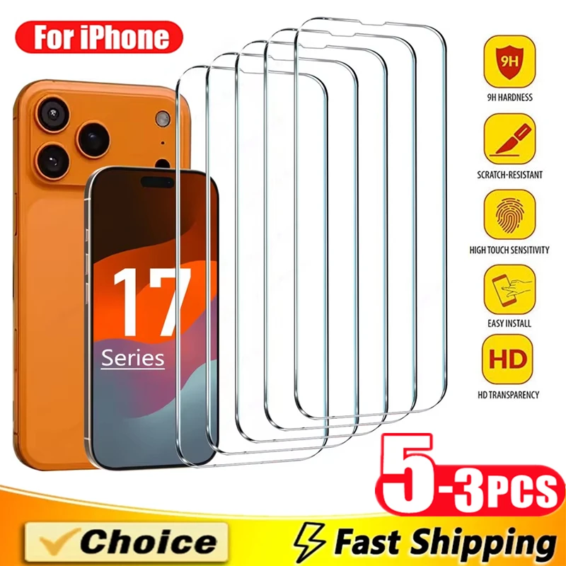 5-3Pcs Clear HD Tempered Glass For iPhone 16 15 14 11 12 13 17 Pro Max Screen Protector For iPhone 15 16 Plus XR X XS MAX Glass
5-3Pcs Clear HD Tempered Glass For iPhone 16 15 14 11 12 13 17 Pro Max Screen Protector For iPhone 15 16 Plus XR X XS MAX Glass