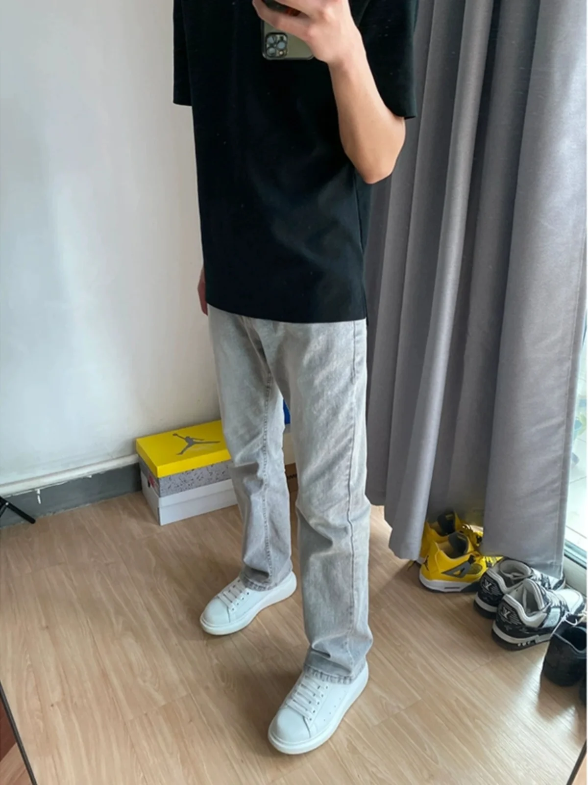 Summer Men's Slim Fit Straight Leg Jeans Cement Grey American High Street Style Clean Fit Teenager Jeans Youthful Trend
Summer Men's Slim Fit Straight Leg Jeans Cement Grey American High Street Style Clean Fit Teenager Jeans Youthful Trend