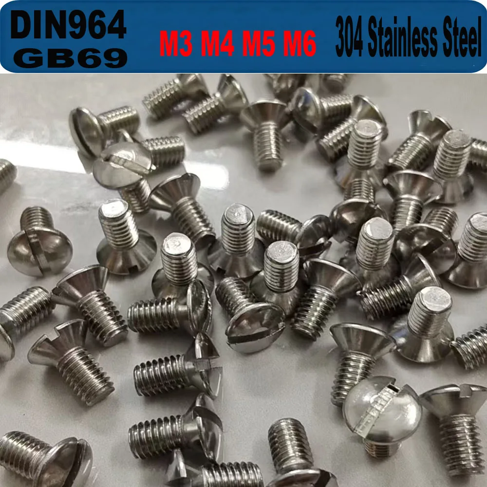 DIN964 Slotted Countersunk Screw A2-70 Stainless Steel M3 M4 M5 M6
DIN964 Slotted Countersunk Screw A2-70 Stainless Steel M3 M4 M5 M6