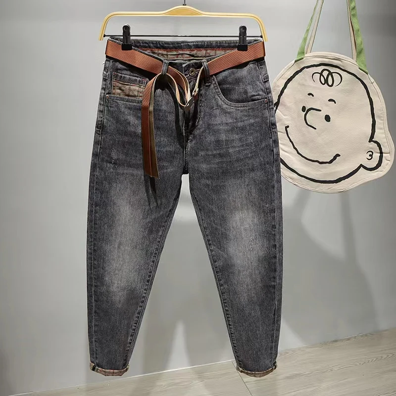 Slim Fit Men's Jeans Smoke Grey Autumn Winter New Style Trendy Brand High End Cotton Denim mid Waist Zipper Casual Youth Popular
Slim Fit Men's Jeans Smoke Grey Autumn Winter New Style Trendy Brand High End Cotton Denim mid Waist Zipper Casual Youth Popular