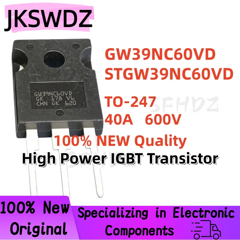 5/10/20PCS 100% Brand New and High Quality GW39NC60VD STGW39NC60VD TO-247 40A 600V High Power IGBT Tube
5/10/20PCS 100% Brand New and High Quality GW39NC60VD STGW39NC60VD TO-247 40A 600V High Power IGBT Tube