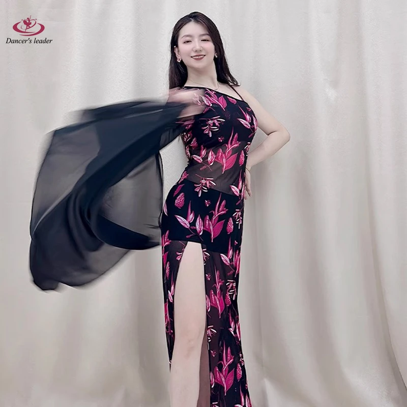 Belly Dance Slim Stretch Mesh Front Split Elegant Printed dress Unilateral Shawl Elegant Master Dance Costume
Belly Dance Slim Stretch Mesh Front Split Elegant Printed dress Unilateral Shawl Elegant Master Dance Costume