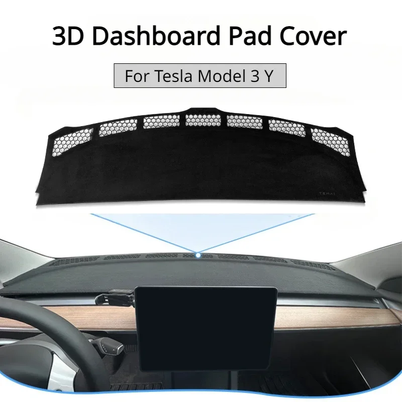 3D Dashboard Cover for Tesla Model 3 Y Non-slip Sun Shade Dashboard Protection Mat Suede Panel Flocking Sunshade Car Accessories
3D Dashboard Cover for Tesla Model 3 Y Non-slip Sun Shade Dashboard Protection Mat Suede Panel Flocking Sunshade Car Accessories