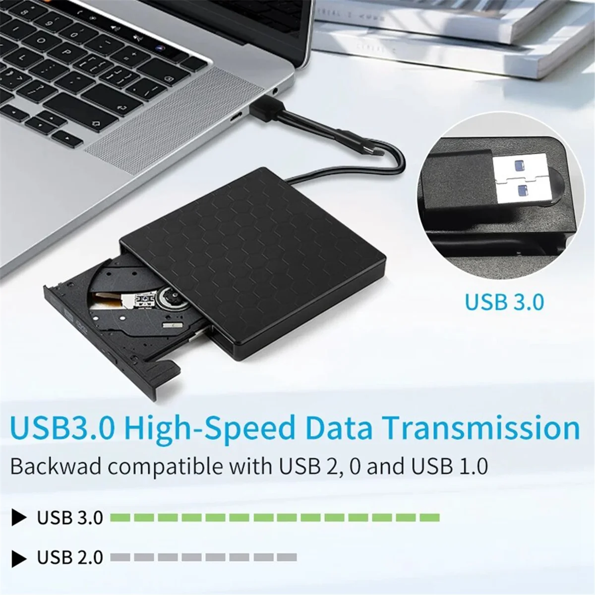 AD41-Внешний DVD-привод USB 3.0 Портативный +/-RW-плеер для записи компакт-дисков и ПЗУ, совместимый с ноутбуком, настольным ПК
AD41-Внешний DVD-привод USB 3.0 Портативный +/-RW-плеер для записи компакт-дисков и ПЗУ, совместимый с ноутбуком, настольным ПК
