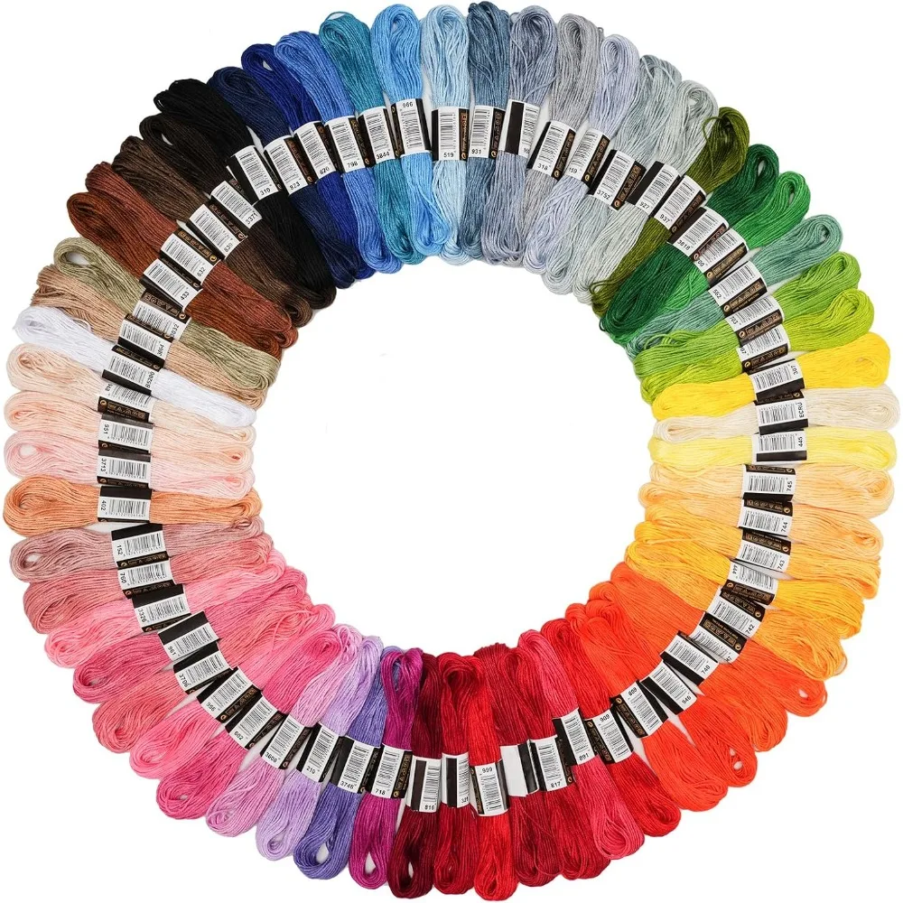 US Shipping 70 Skeins Rainbow Color Embroidery Floss Cotton Thread for Friendship Bracelets Cross Stitch Craft
US Shipping 70 Skeins Rainbow Color Embroidery Floss Cotton Thread for Friendship Bracelets Cross Stitch Craft